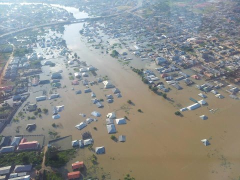 Flooded parts of Lokoja in Kogi State in 2012