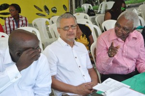 L-R: Acting Executive Director, Nigerian Conservation Foundation (NCF),  Alade Adeleke; NCF Council Members, Desmond Majekodunmi; and Chairman of NCF’s Scientific Committee, Prince Adegoke Ademiluyi, at the Lekki Conservation Centre, Lagos. 