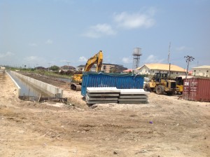 Ongoing drainage construction