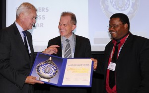 eThekwini Water and Sanitation, serving the Durban metropolitan area, receiving the Stockholm Industry Water Award at a ceremony during 2014 World Water Week, for its transformative and inclusive approach to providing water and sanitation.