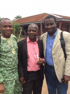 Chinedu Uwaegbulam of The Guardian newspaper (left), Ekpenyong (middle) and Odele