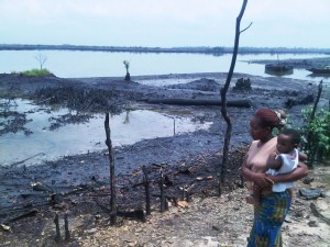 Aftermath of oil spill in Bodo. Photo: Leigh Day