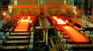 A steel making plant line
