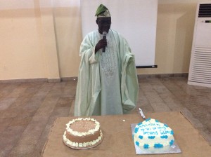 Dr. Adejuwon addressing the gathering