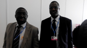 Dr Samuel Adejuwon (left) and Peter Tarfa