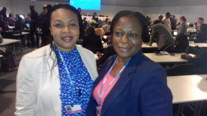 Mrs Abiola Awe (Assistant Director, DCC) (right) with Ann Umar (DCC)