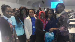 A group of female delegates at the COP