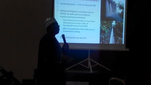 National Coordinator, Nigeria UN-REDD+ Programme, Salisu Dahiru, making a presentation