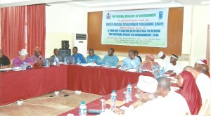 Participants at the review forum of the National Policy on Environment