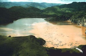 Lake Nyos after the disaster. Photo credit: Water Journalists Africa
