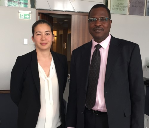 Chair of the PPRC, Ms. Yuka Greiler of Switzerland with the Vice-Chair, Mr Peter Tarfa of Nigeria
