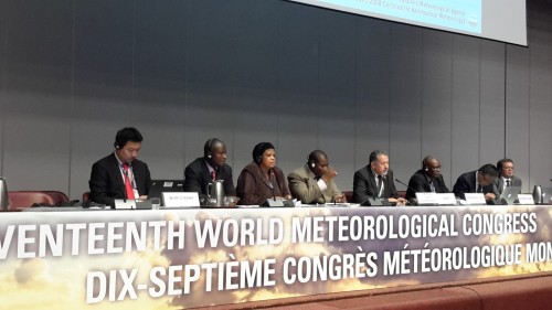 A session at the17th Congress of the World Meteorological Organization (WMO) in Geneva, Switzerland. Photo credit: meteotz1950.blogspot.com