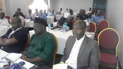 L-R: Barbas Jatau of the Federal Ministry of Trade & Investment, Richard Adewunmi of SON and Etiosa Uyigue of the UNDP-GEF Energy Efficiency Programme, at the forum on July 8, 2015