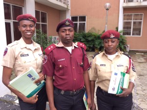 Representatives of CRC Ceceli C. Ejindu (MDG/Gender Desk Officer, FRSC): L-R: Funmi Philips, Ogaji Alhassan and Damaris Abu