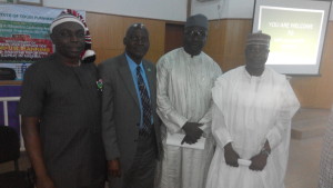 Town planners in politics: National President of the NITP, Dr. Femi Olomola (second from left), with professional members of the institute and legislators in the National Assembly ..in Kaduna