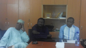 L-R: Garba Shehu, Femi Adesina and Malachy Agbo