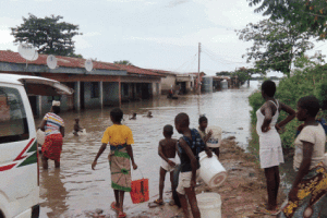 Flooding in Makurdi. Photo credit: sahara reporters