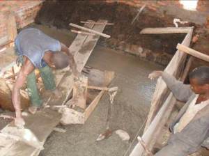 Construction of machine foundation underway at the Power House
