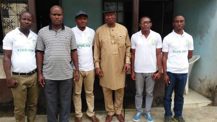Members of PIGD and representatives of Azubie Okujagu community during a recent advocacy visit 