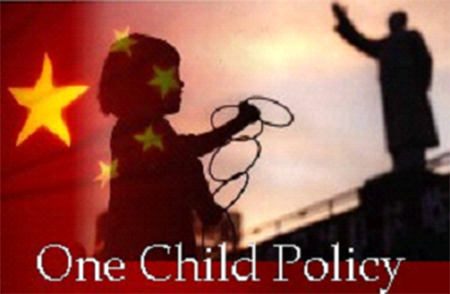 Abolished: A one-child policy poster in China. Photo credit chinadailymail.files.wordpress.com
