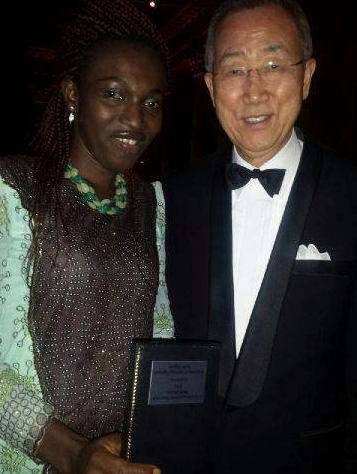 Augustina Armstrong-Ogbonna and UN Secretary General, Ban Ki-Moon