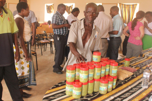 Chiponda displays his Moringa products