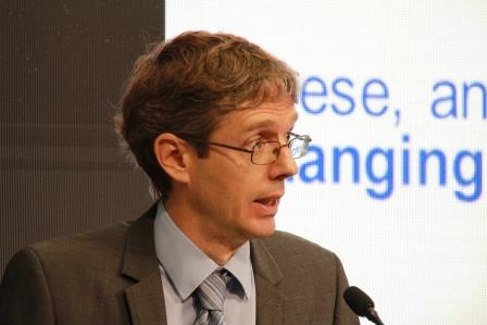 Dr Diarmid Campbell-Lendrum, lead scientist on climate change at WHO. Photo credit: graduateinstitute.ch