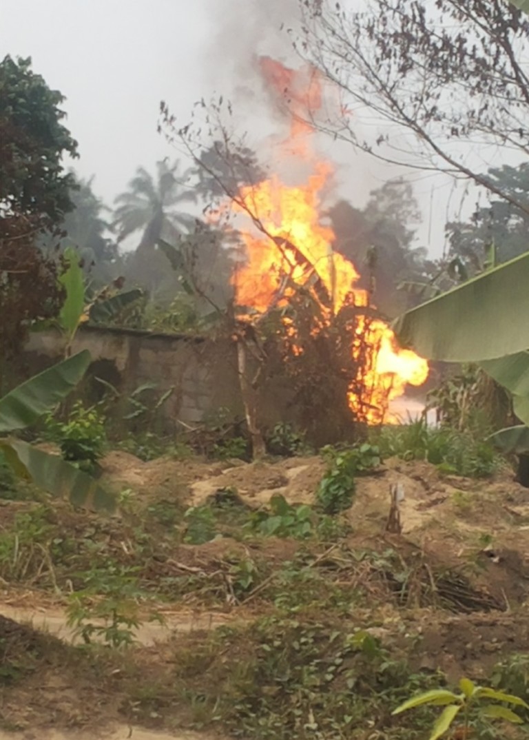 Rivers community deserted as Agip flow station burns