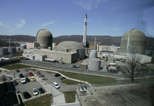 The Indian Point nuclear facility reported “alarming levels” of radioactivity in three water monitoring wells. Photo credit: Julie Jacobson/AP
