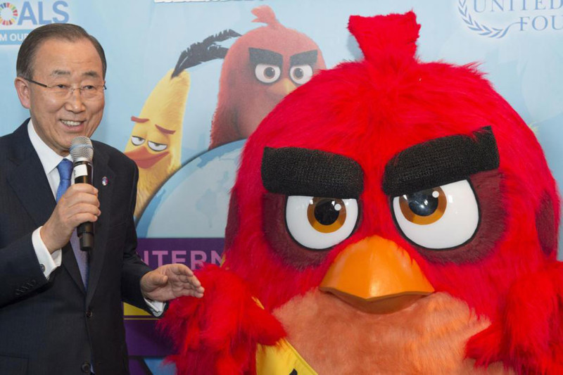 The UN has appointed Red from the 'Angry Birds' as Honorary Ambassador for International Day of Happiness