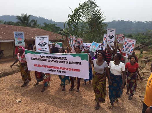 Ekuri people kicking against the super highway project that threatens hectares of forests 