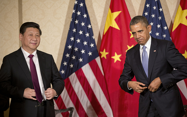 President Barack Obama of the US (right) and President Xi Jinping of China