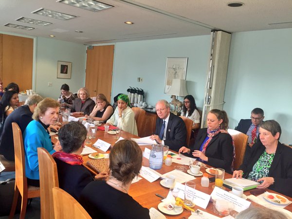 Amina Mohammed in the company of personalities such as Rachel Kyte, Christiana Figueres and Helen Clark discuss ways to improve grassroots women participation in climate governance process