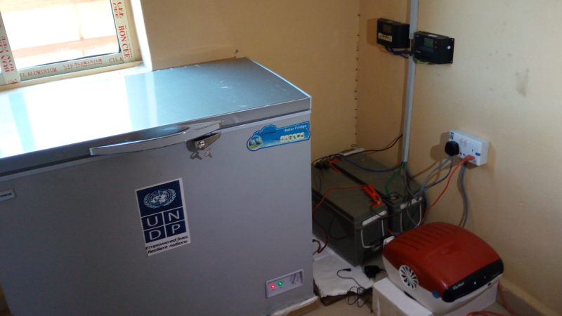 Solar freezer at the Gaya Silkami Primary Health Care Centre