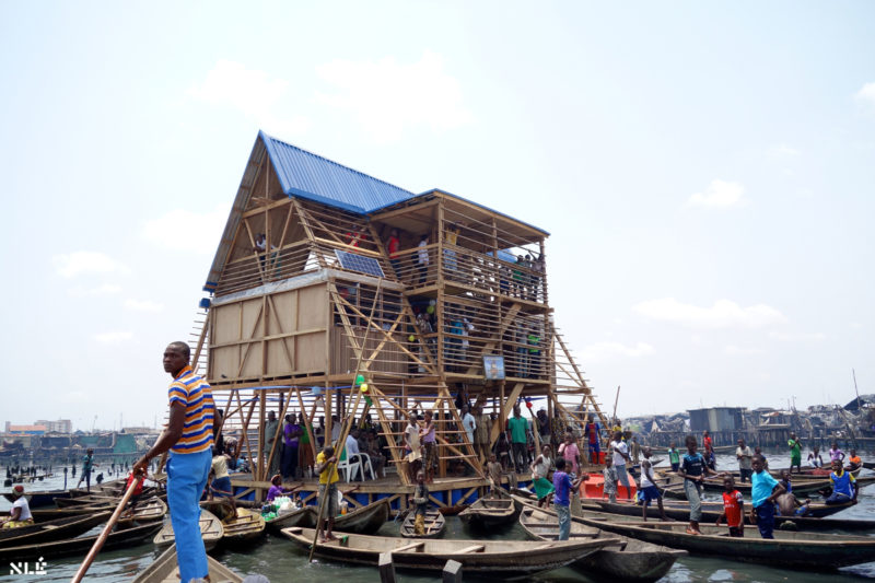 The Makoko Floating School, Lagos before its collapse