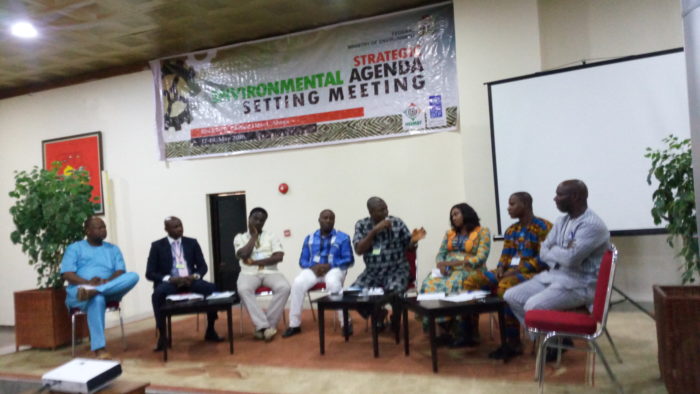 Panel 2: Pollution and clean up (Oil, industrial effluents), Water, Wastes (Solid waste, medical waste, military waste etc.), comprising Celestine Akpobari, Ken Henshaw, Prof Ife Ken, Kola Lawal, Emem Okon and Akinbode Oluwafemi (facilitator)