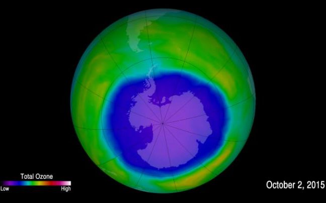 The hole in the ozone layer has shrunk by more than 1.7 million square miles since 2,000, according to scientists. Photo credit: NASA GODDARD