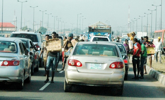 Street trading in Lagos