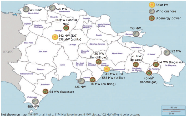 Location of renewable power generation capacity in 2030 under REmap