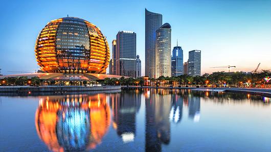 The CBD skyline of Hangzhou, China. The city will host the upcoming G20. Photo credit: cnbc.com meeting 