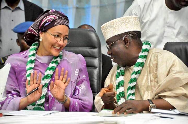 Environment Minister, Amina J. Mohammed (left) with Governor of Nasarawa State, Umaru Tanko Al-makura, during the 10th National Council on Environment (NCE10) last week in Lafia, Nasarawa State