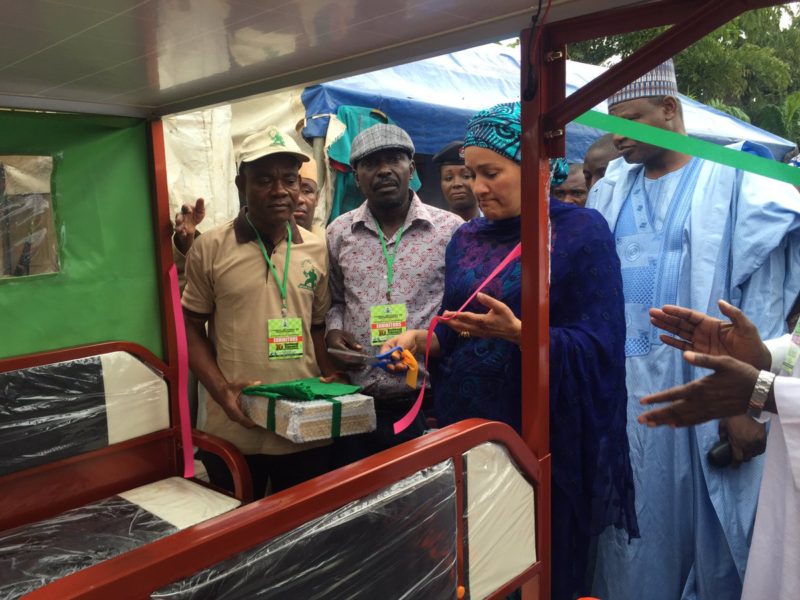 Minister commissions solar-powered tricycle 