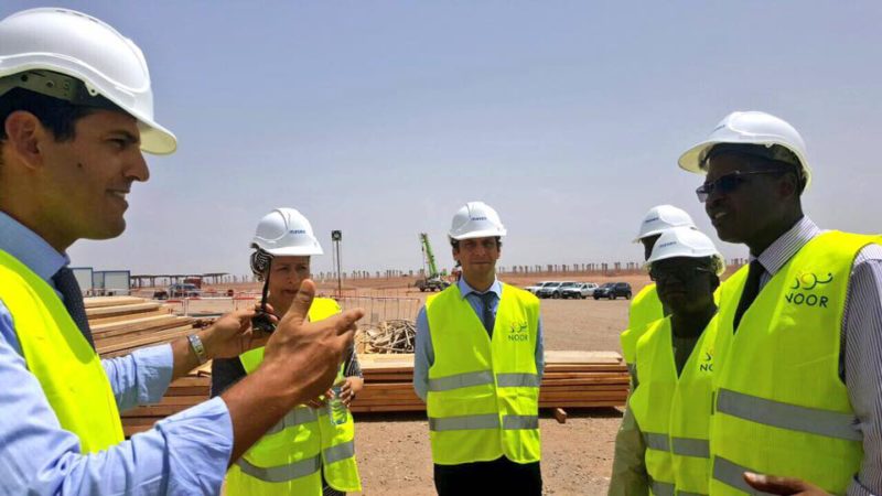 Nigerian and Moroccan officials exchange views at the NOOR Power Plant