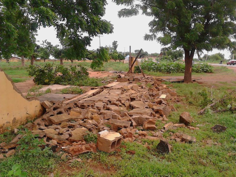Destruction trails the Tudun-Yando village windstorm