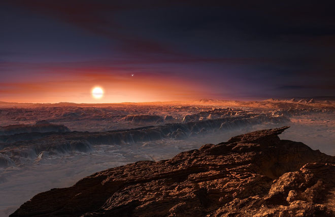 Artist's impression of the surface of Proxima b. Photo credit: M. Kornmesser/European Southern Observatory