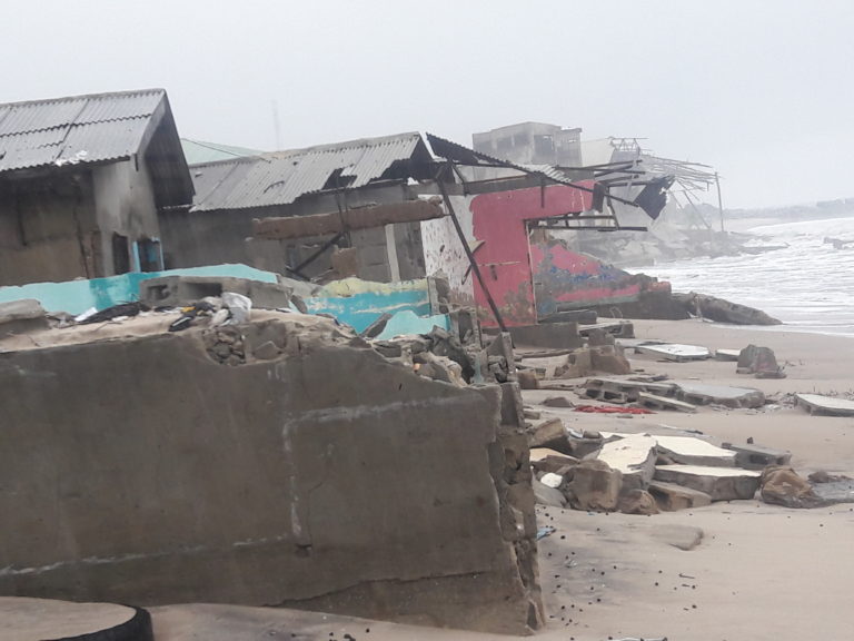 Lamentations as ocean inundates Lagos coastal community
