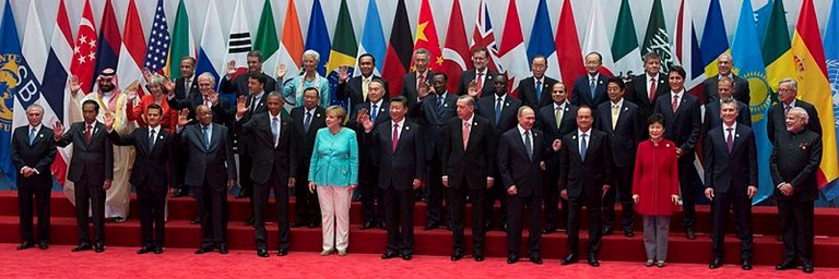 Participants at the 2016 11th summit of the Group of 20 major economies (G20) that took place in Hangzhou, China