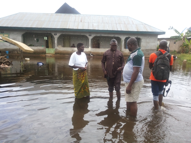 A flooded home in Egbema community, River State