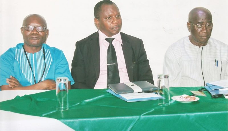 L-R: Dr John Fonweban, FAO Regional Technical Advisor for REDD+ in Nigeria; Prof Shadrach Akindele, Dean, School of Agric. & Agric. Technology, Federal University of Technology, Akure; and Dr Francis Akinsanmi; Department of Forest Resources Management, University of Ilorin