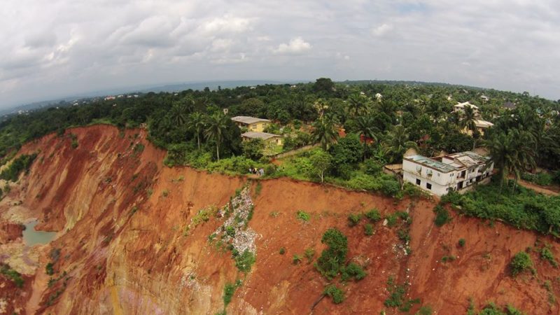 Gully erosion site